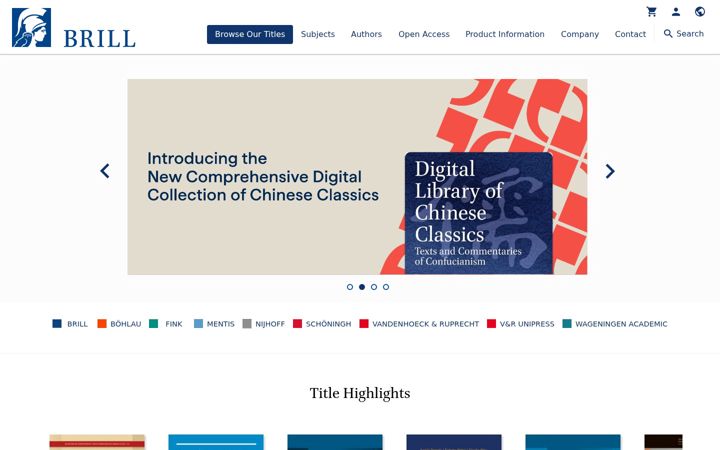 Screenshot von brill.com