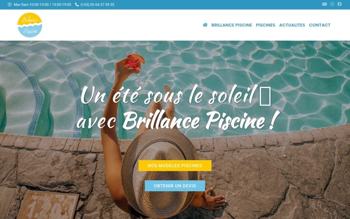 Screenshot of brillancepiscine.com