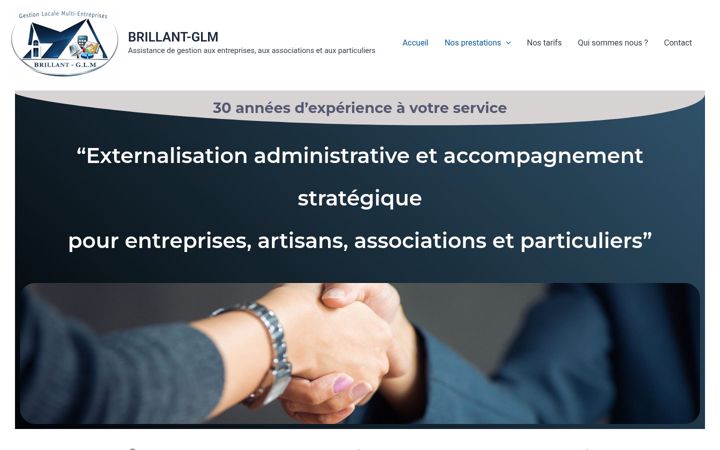 Screenshot of brillant-glm.fr