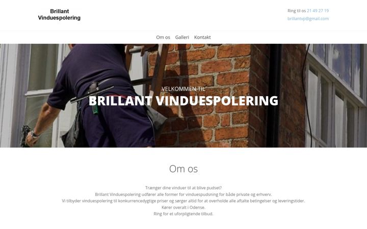 Screenshot of brillant-vinduespolering.dk