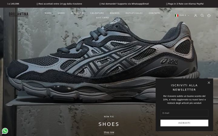 Screenshot of brillantinastore.it