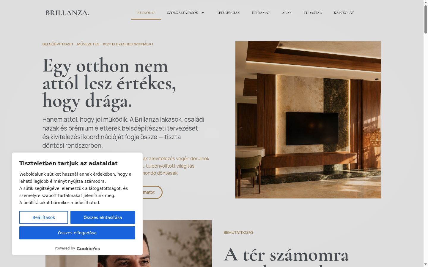 Screenshot of the consent banner shown before any interaction