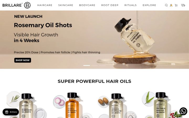 Screenshot di brillare.co.in