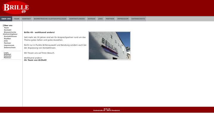 Screenshot of brille49.de