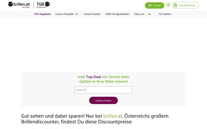 Screenshot of brillen.at