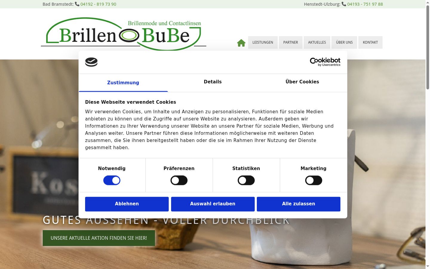 Ekrānuzņēmums ar piekrišanas baneri, kas tika rādīts pirms jebkādas mijiedarbības