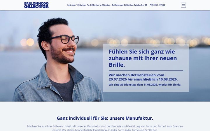 Screenshot di brillenmode-gillkoetter.de