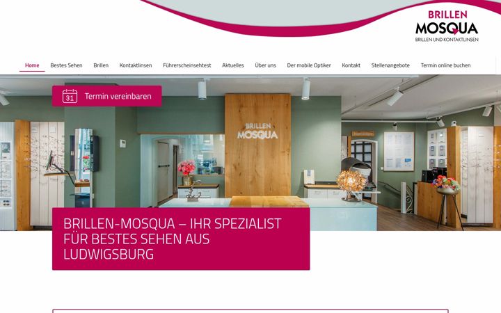 Screenshot of brillenmosqua.de