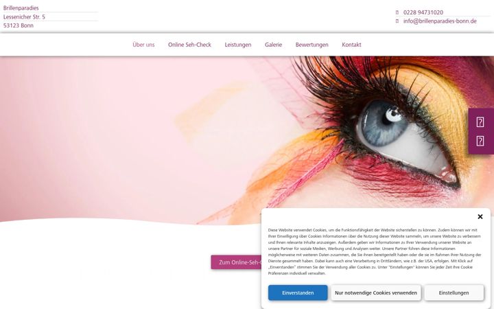 Screenshot of brillenparadies-bonn.com