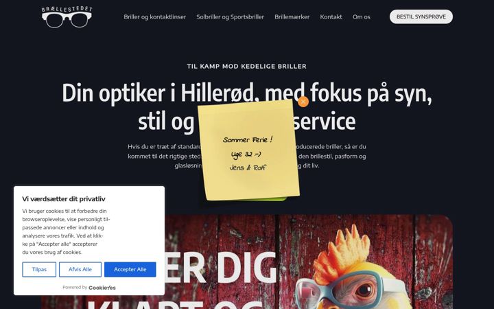 Screenshot of brillestedet.dk