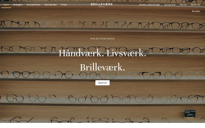 Screenshot of brillevaerk.dk