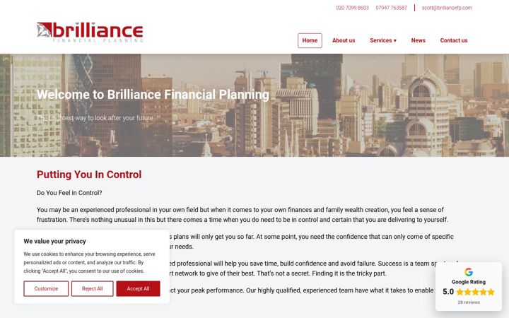 Screenshot of brilliancefp.com