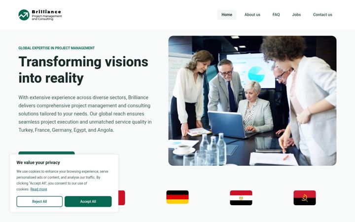 Screenshot of brilliancepmc.com