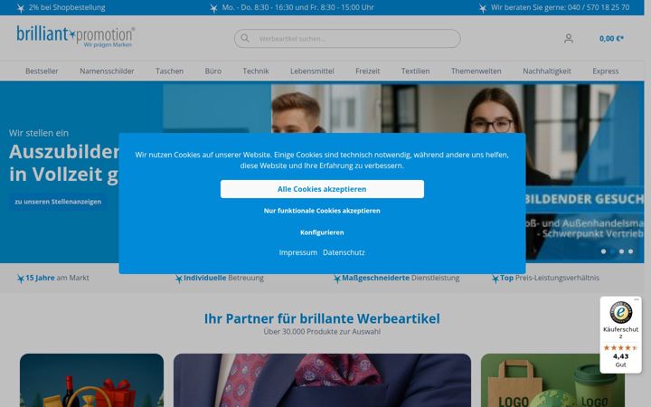 Screenshot of brilliant-promotion.com