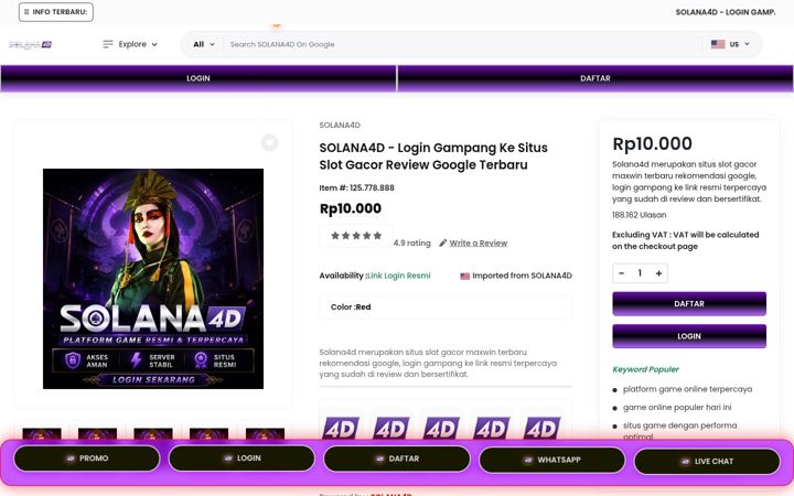 Screenshot of brilliantbuttons.com