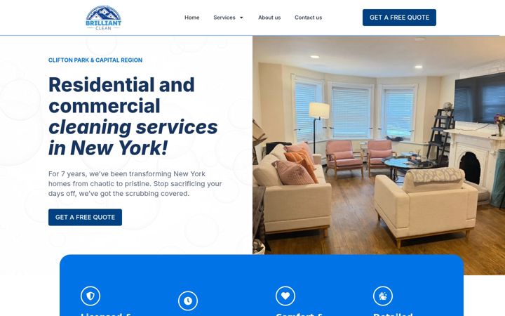 Screenshot of brilliantcleanusa.com
