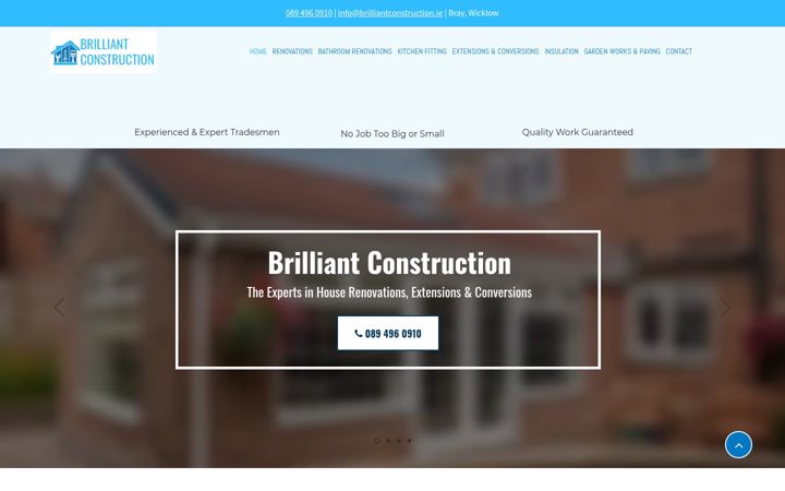 Screenshot of brilliantconstruction.ie