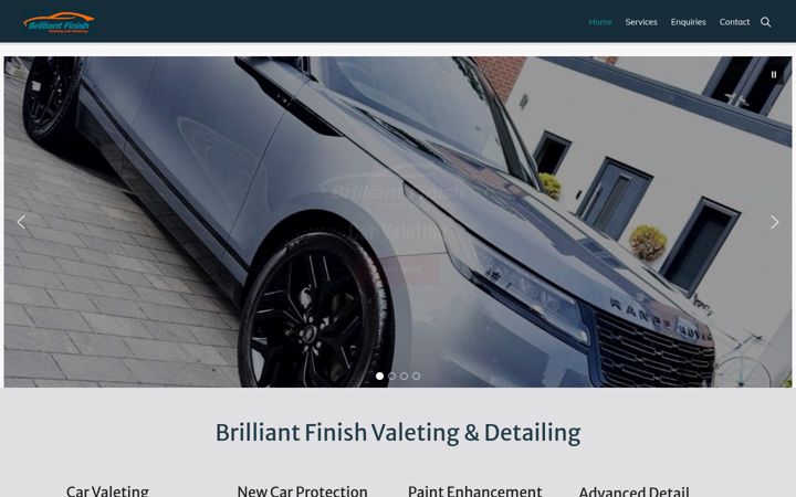 Screenshot of brilliantfinishvaleting.co.uk
