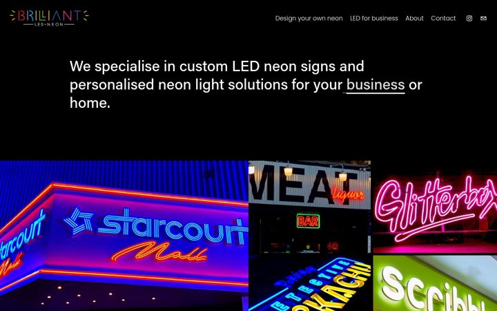 Screenshot ta' brilliantneon.co.uk
