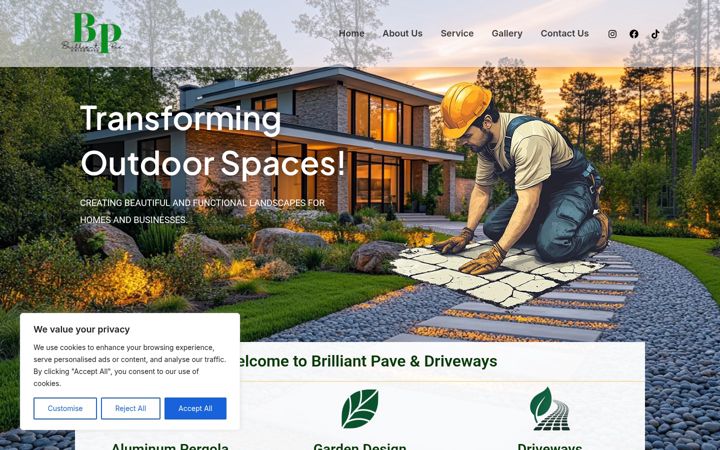 Screenshot of brilliantpave.co.uk