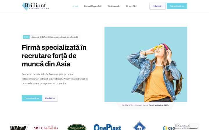 Screenshot of brilliantrecruitment.ro