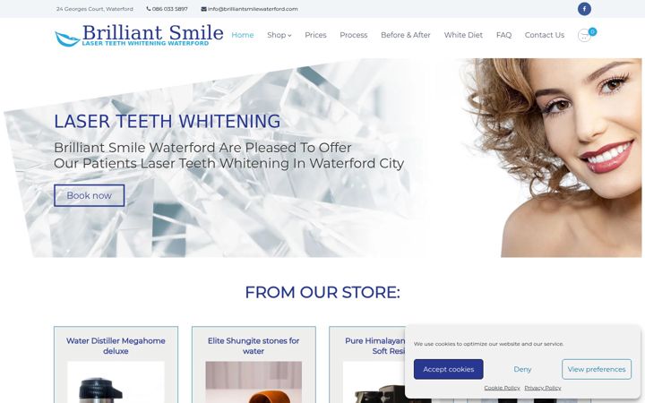 Screenshot of brilliantsmilewaterford.com