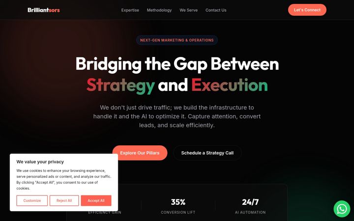 Screenshot of brilliantsors.com