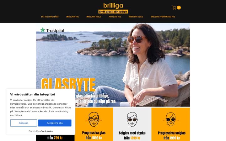 Screenshot of brilliga.com