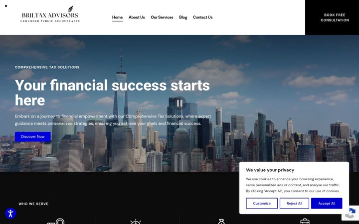 Screenshot of briltax.com