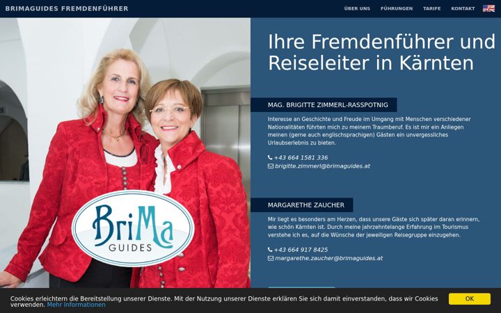 Screenshot of brimaguides.at