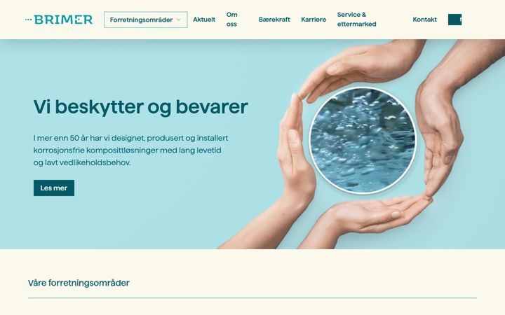 Screenshot of brimer.no