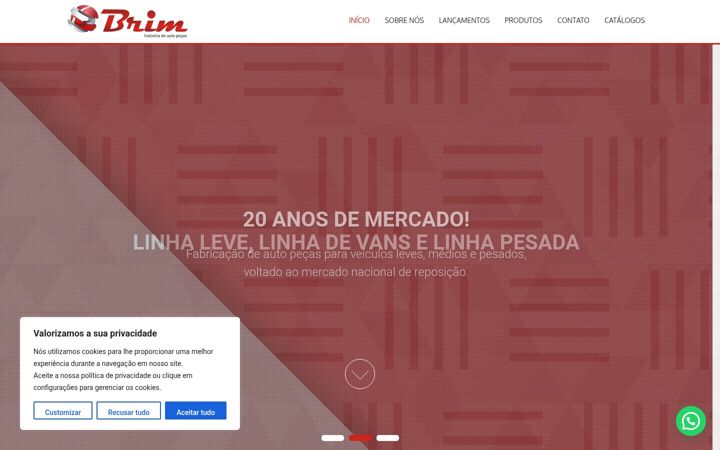 Snimka zaslona za brimpecas.com.br
