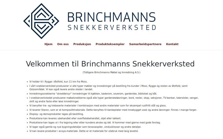 Snimka zaslona za brinchmanns.no
