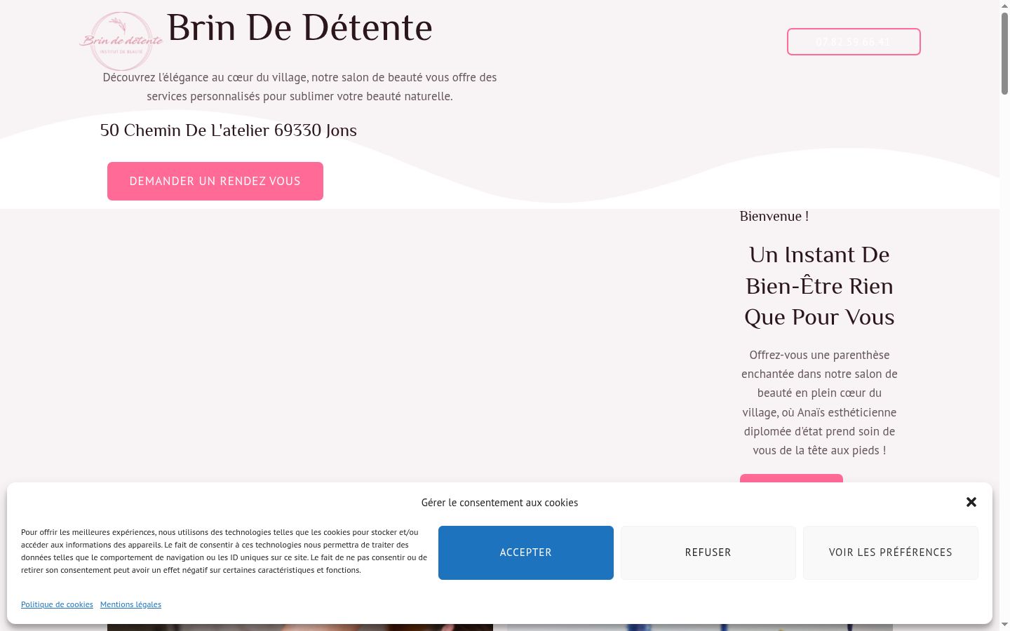 Captura de pantalla del banner de consentimiento mostrado antes de cualquier interacción