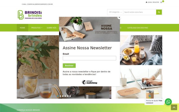 Screenshot of brindisibrindes.com.br