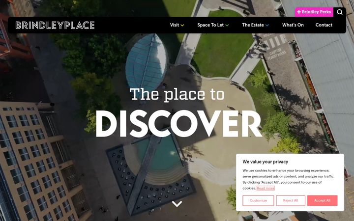 Screenshot of brindleyplace.com