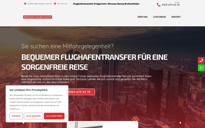 Screenshot of bringen-fliegen-holen.com