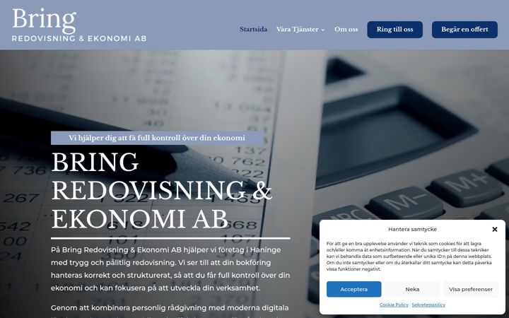 Screenshot of bringredovisning.se