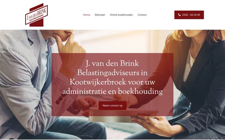 Screenshot of brinkbelastingadvies.nl