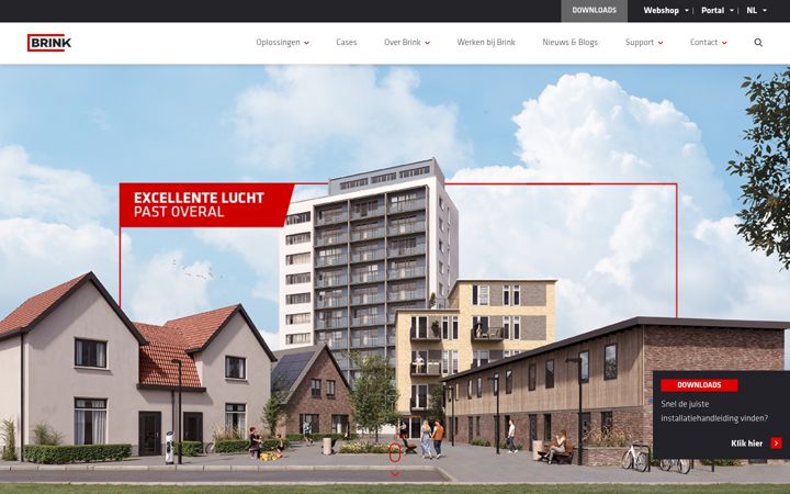 Screenshot ta' brinkclimatesystems.nl
