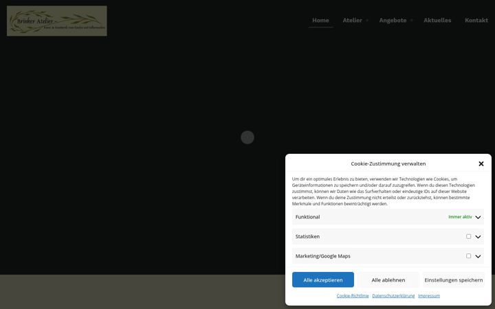 Posnetek zaslona brinker-atelier.de