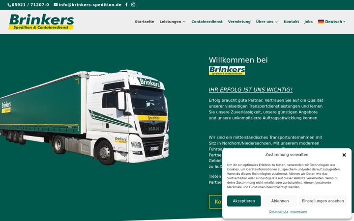 Posnetek zaslona brinkers-spedition.de
