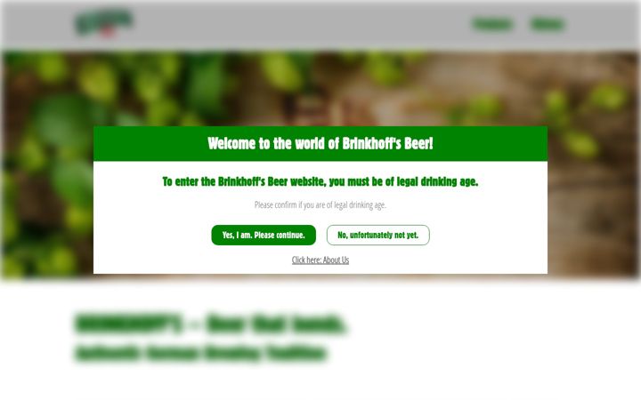 Screenshot of brinkhoffs-beer.com