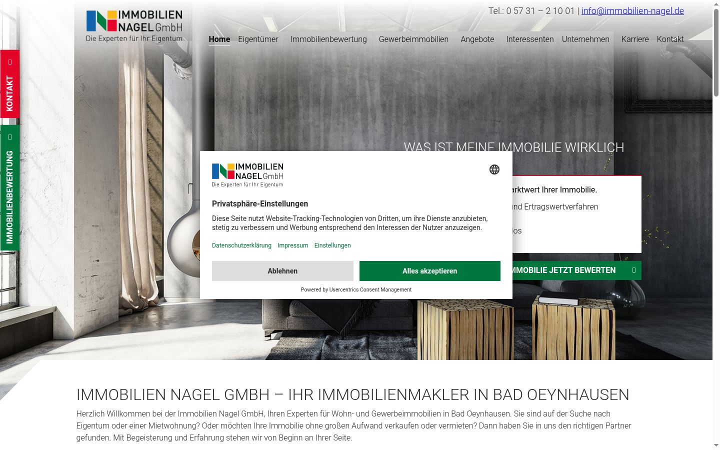 Screenshot del banner di consenso mostrato prima di qualsiasi interazione