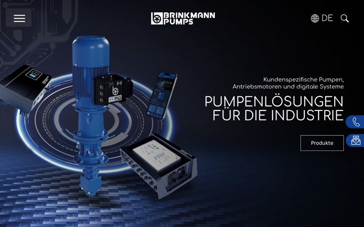 Screenshot of brinkmannpumps.de