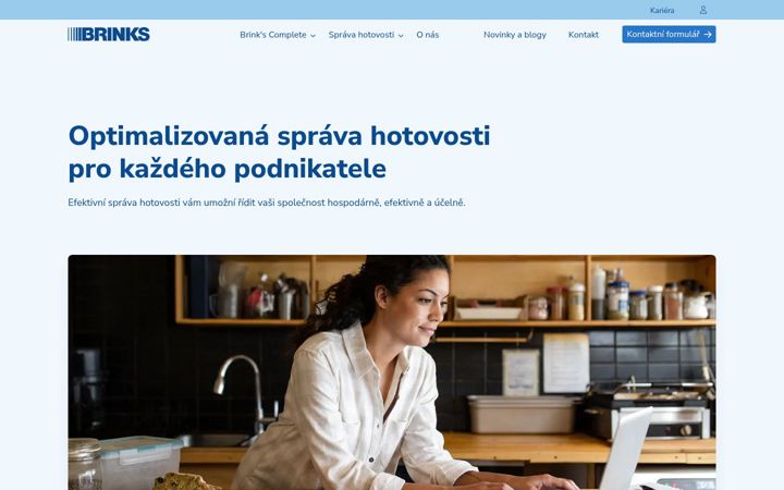 Screenshot of brinks.cz