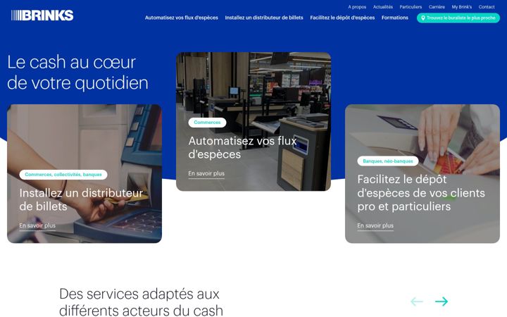 Screenshot of brinkspayment.fr