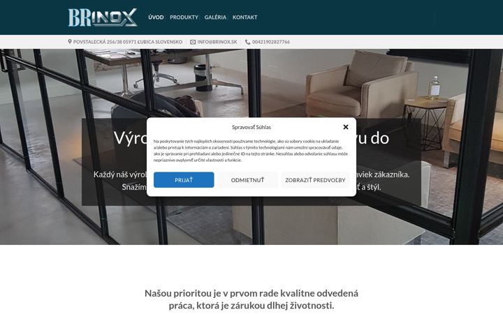 Screenshot stránky brinox.sk