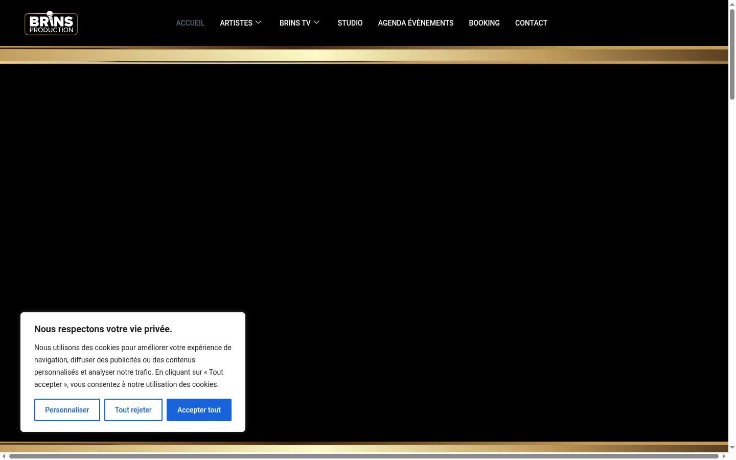 Screenshot του banner συγκατάθεσης που εμφανίστηκε πριν από οποιαδήποτε αλληλεπίδραση
