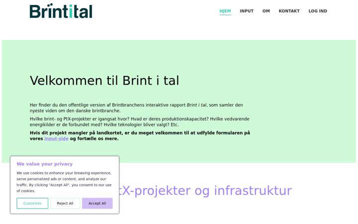 Screenshot of brintital.dk